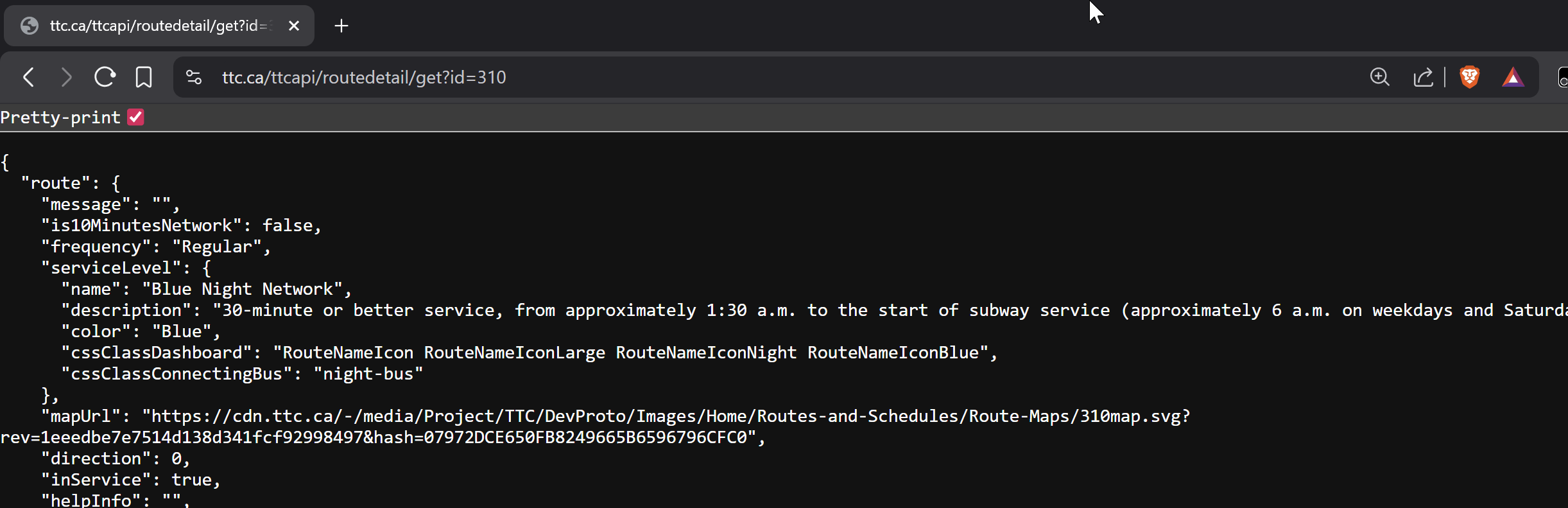 Route Detail API